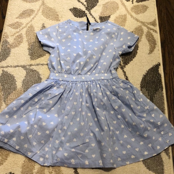 Crewcuts blue and white heart dress - Picture 1 of 6